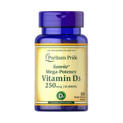 Vitamina D3 10000 ui 100 Capsule, Puritan's Pride